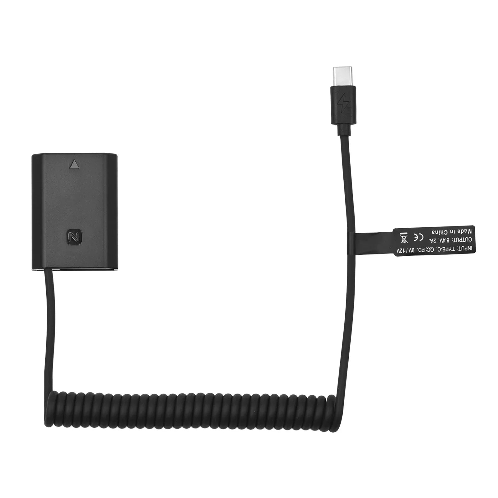 Andoer USizeB C Coupler Adapter, NP FZ100 Dummy Battery Replacement for Alpha A6600 A7C A7III A7SizeIII A7RIII A7RIV A9 A9II A9R A9Size Cameras
