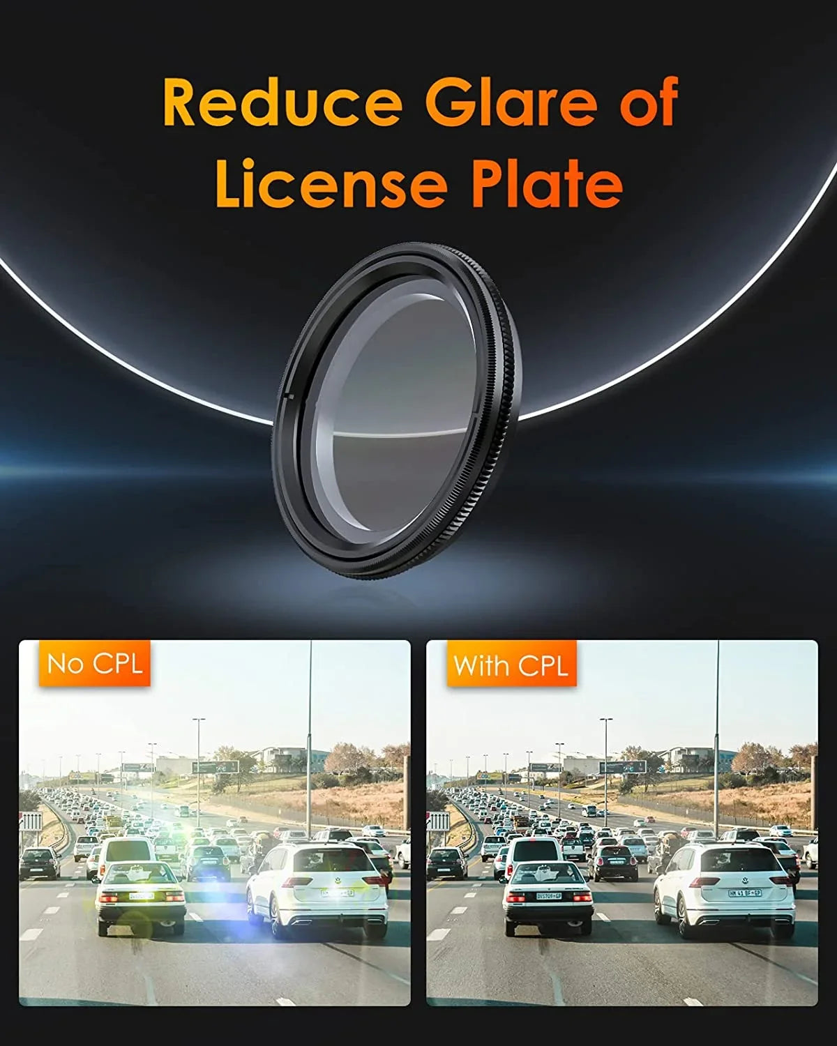 40mm Ultra-Sizelim CPL Circular Polarizer Filter for E1, E2, E3, E1 Lite, N4 Pro N5 Dash Cam, Reduce Glare