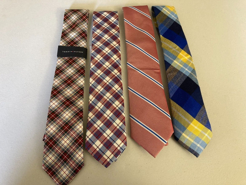 Tommy Hilfiger Mens Sizeilk Plaid Neck Tie