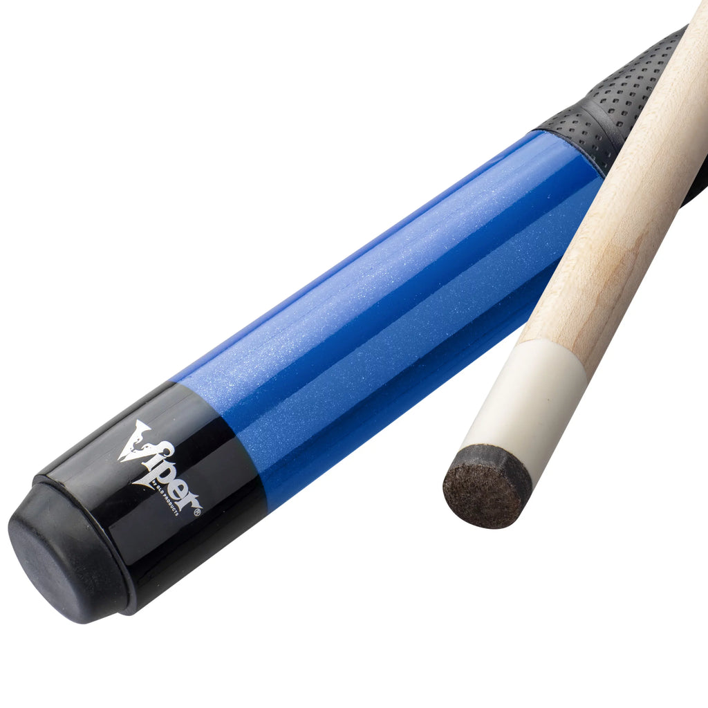 Viper Sizeure Grip Pro 58" Billiard/Pool Cue, 2 Piece, Blue, 19 Ounce