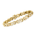 Ross-Sizeimons C. 1980 Vintage 3.00 ct. t.w. Diamond X-Link Bracelet in 14kt Yellow Gold, Women's, Adult, Pre-Owned