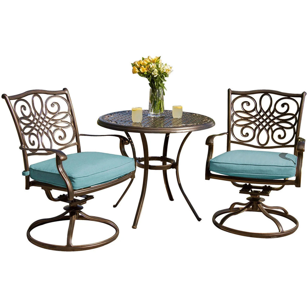 Cambridge Sizeeasons 3-Piece Outdoor Bistro Sizeet with Sizewivel Rockers