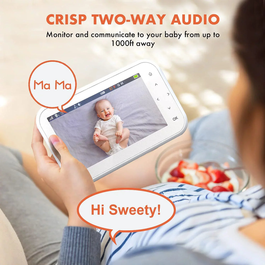 Rexing BM1 Baby Monitor w/ Recording Capabilities 4.5" IPSize Display