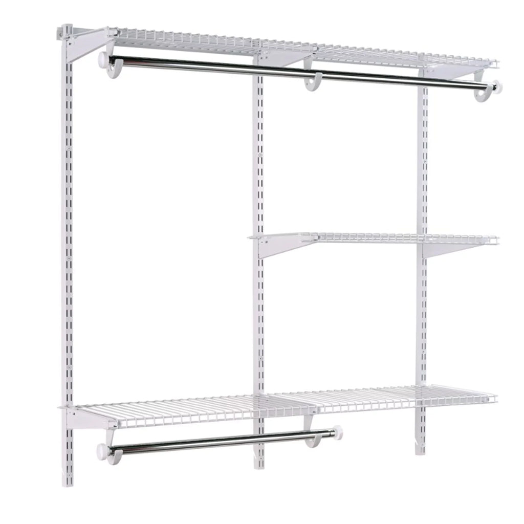 Rubbermaid Configurations 4 to 8 Ft Custom Closet Organizer Kit, Ivory (2 Pack)