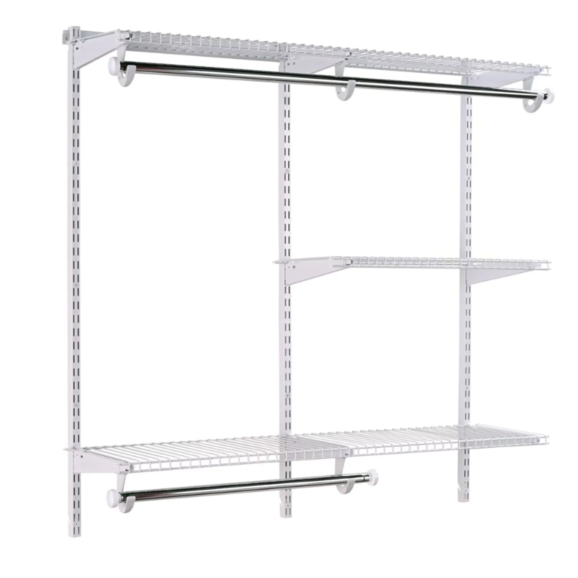 Rubbermaid Configurations 4 to 8 Ft Custom Closet Organizer Kit, Ivory (2 Pack)