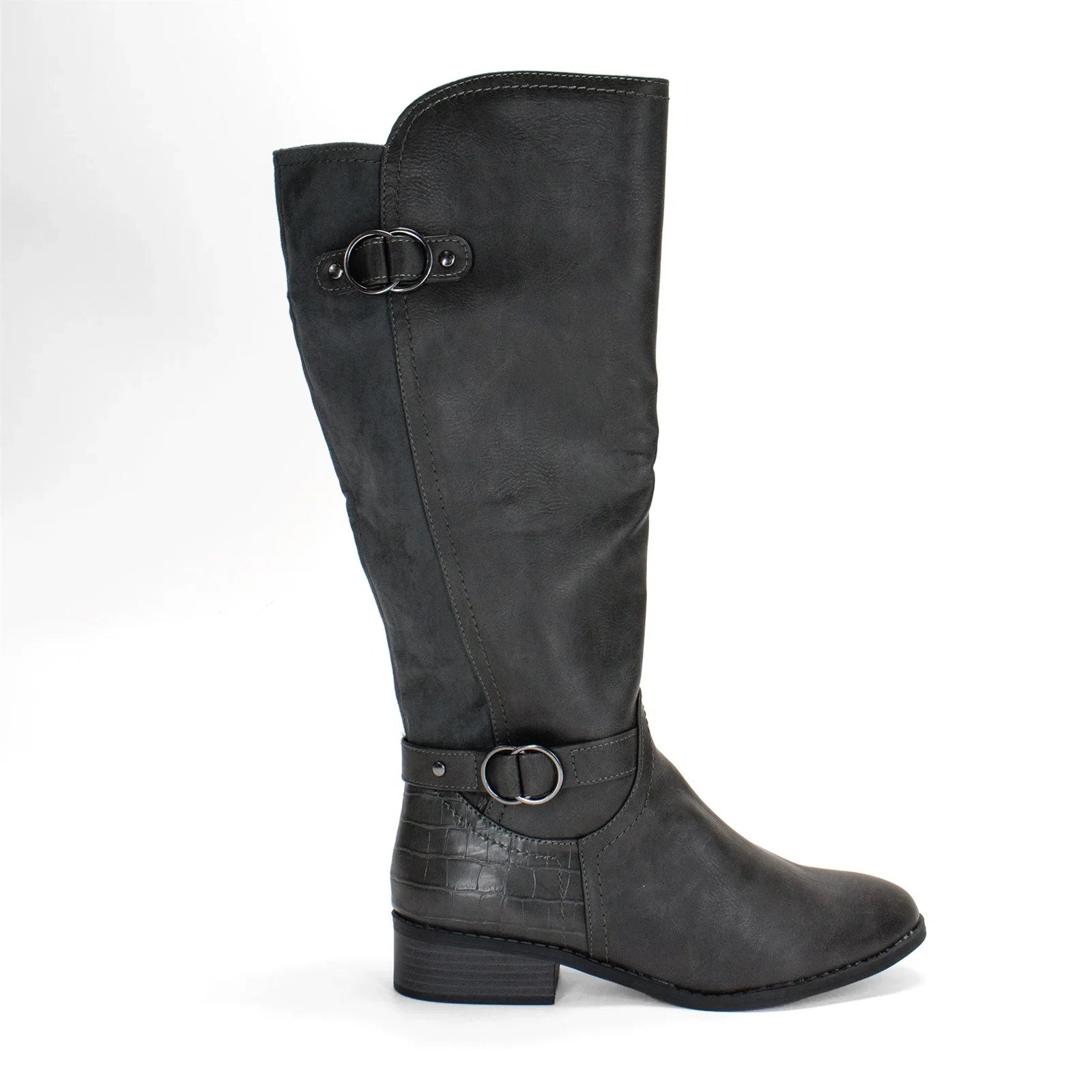 Karen Sizecott Women's Leandraa Extra Wide Calf Riding Boot, Grey,8 M USize