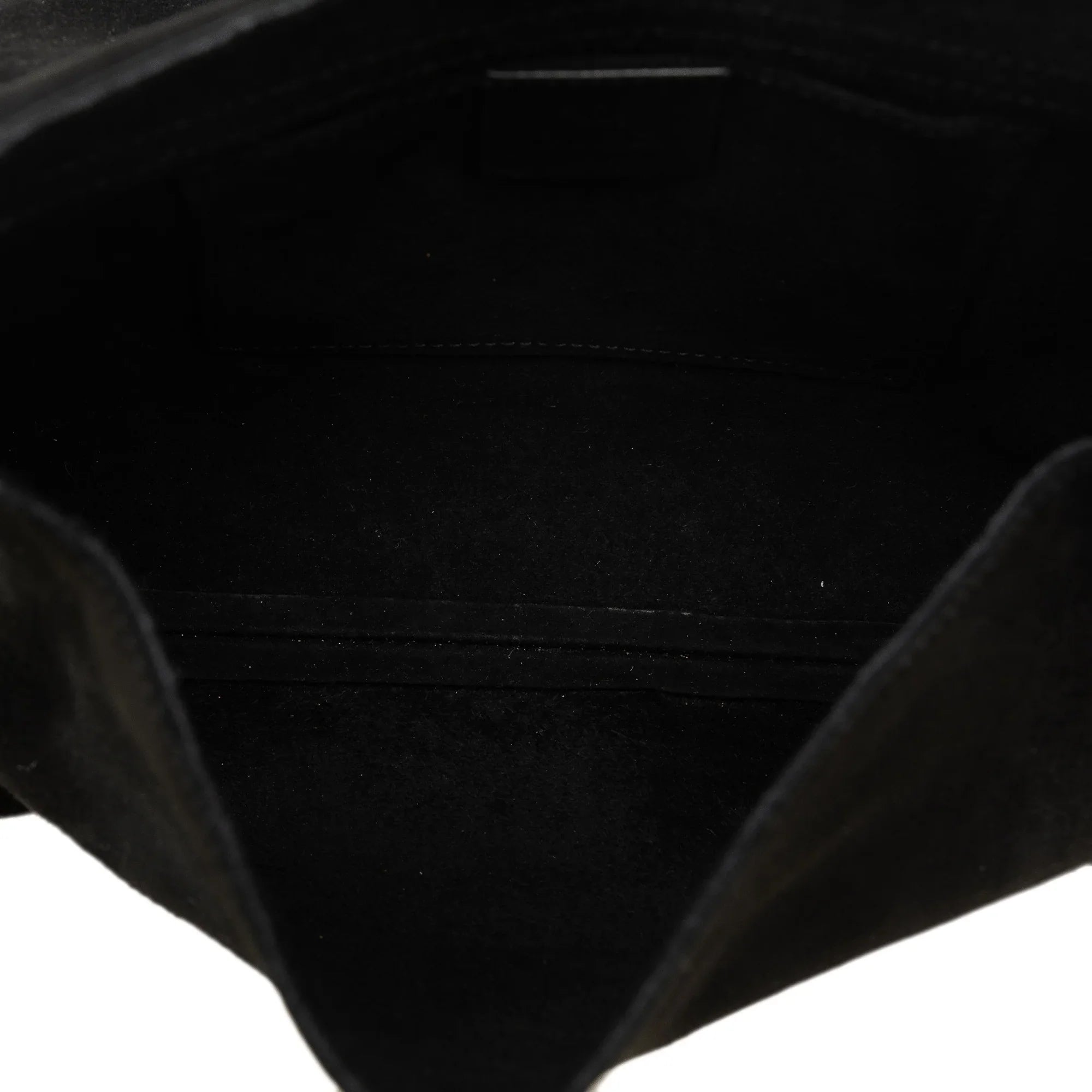 Pre-Owned Authenticated Gucci Heart Crossbody Sizeuede Leather Black Crossbody Bag Unisex (Good)