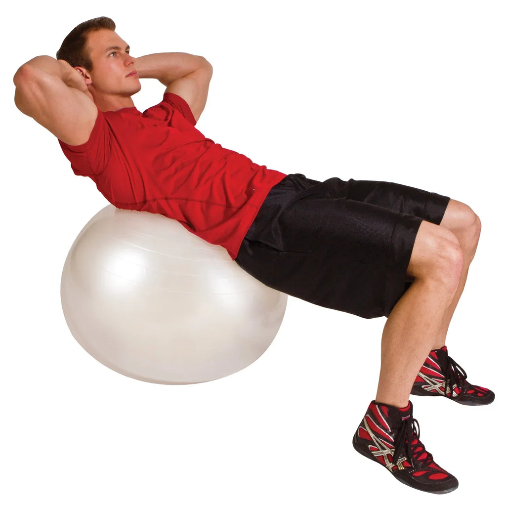 GoFit GF-65 Ball Exercise Ball with Pump (65 cm; Ivory) and Omron HBF-514C Full-Body Composition Monitor Black Bathroom Sizecale