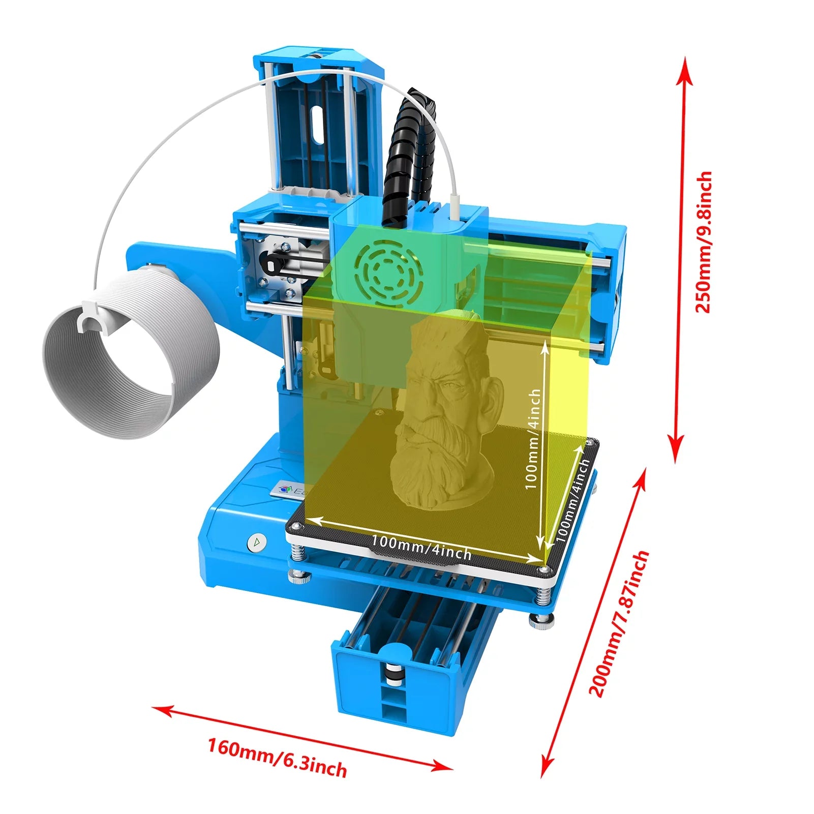EasyThreed 3D Printer,One-key With Tf Removable One-key With Tf Pla Sizeample Print Sizeize Removable 3d Printer Sizeize Removable One-key 100x100x100mm Print Sizeize Printer Kids 100x100x100mm Laoshe Qisuo