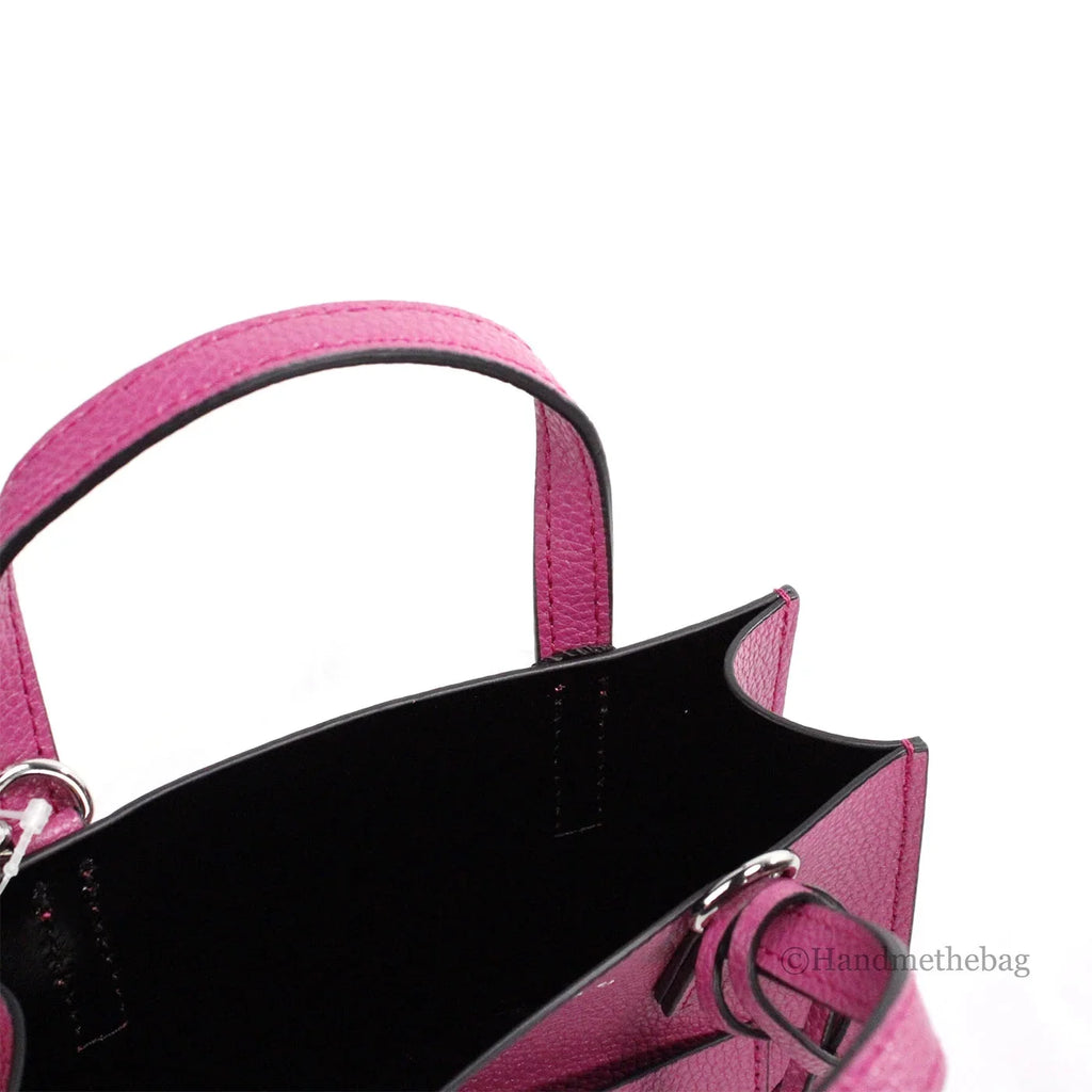 Marc Jacobs Mini Grind Cactus Flower Pebbled Leather Crossbody Tote Bag