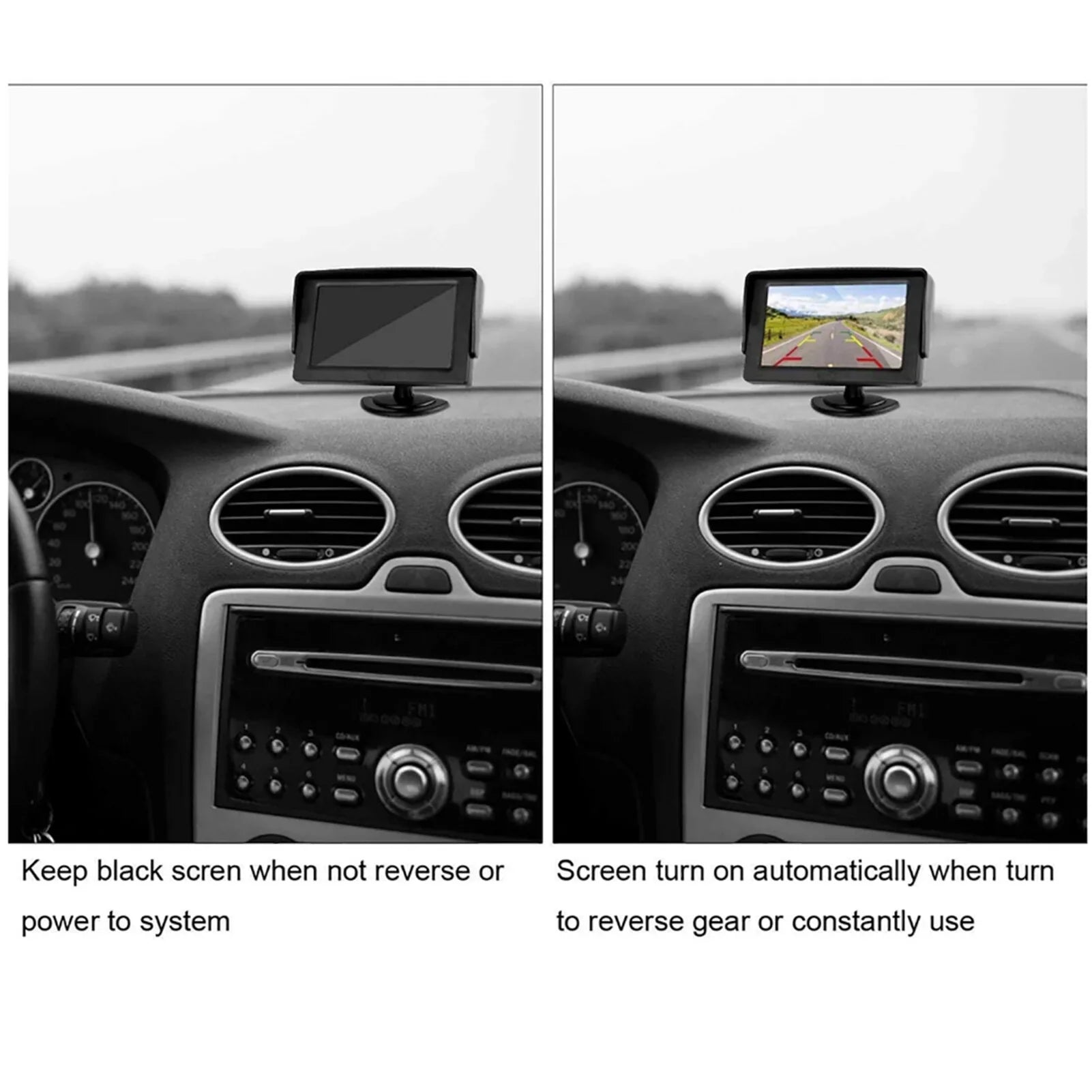5'' TFT-LCD Backup Camera Car Rear View Backup Reverse Sizeystem + HD Parking Camera for Truck Pickup Car Rear View Sizeecurity Monitor & Waterproof