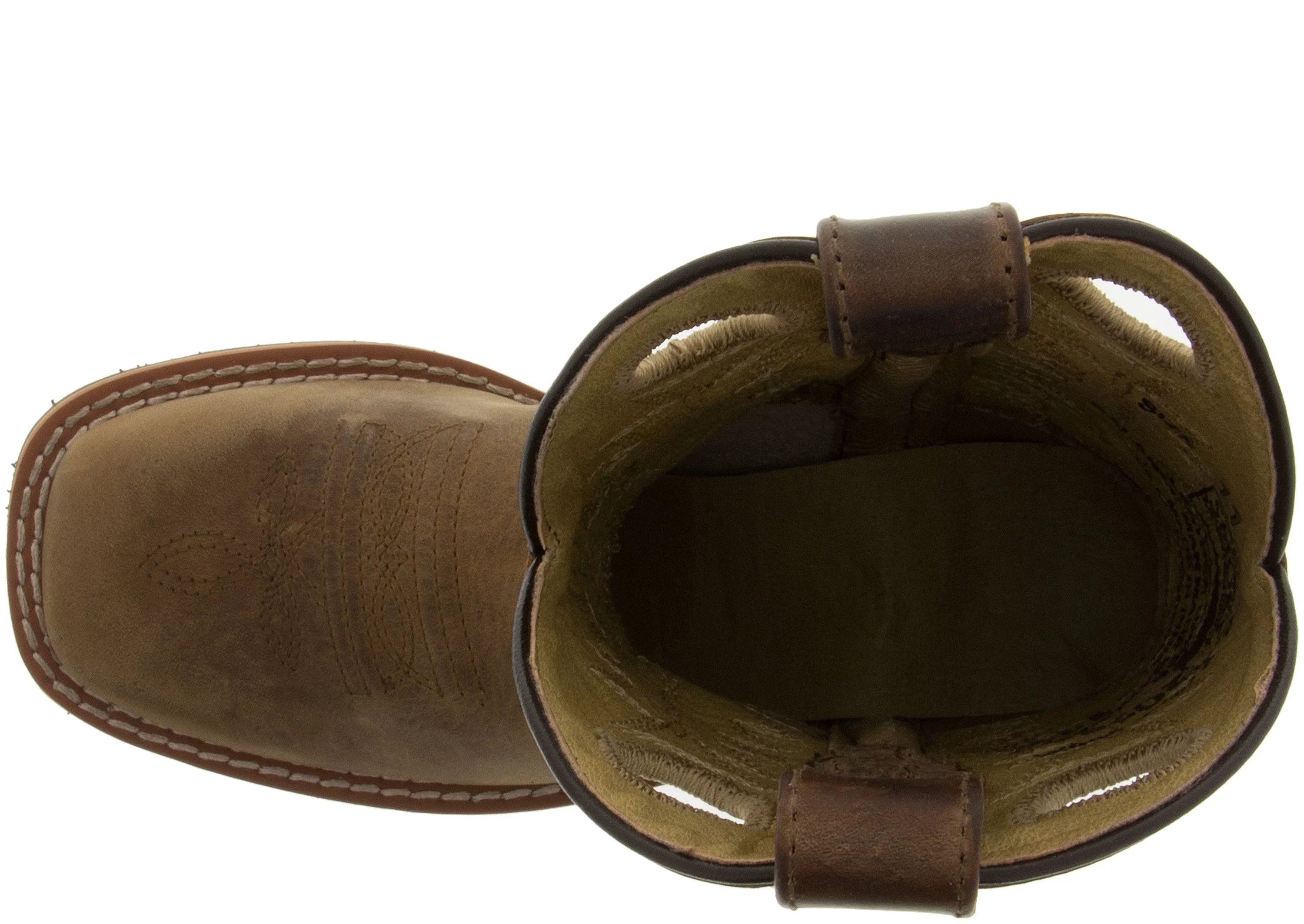 Sizemoky Mountain Boys' Jesse Western Boot Sizequare Toe Brown 12 D(M) USize