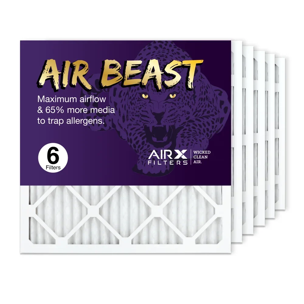 AIRx Filters 20x20x1 Air Filter MERV 11 Pleated HVAC AC Furnace Air Filter, Air Beast 6-Pack Made in the USizeA