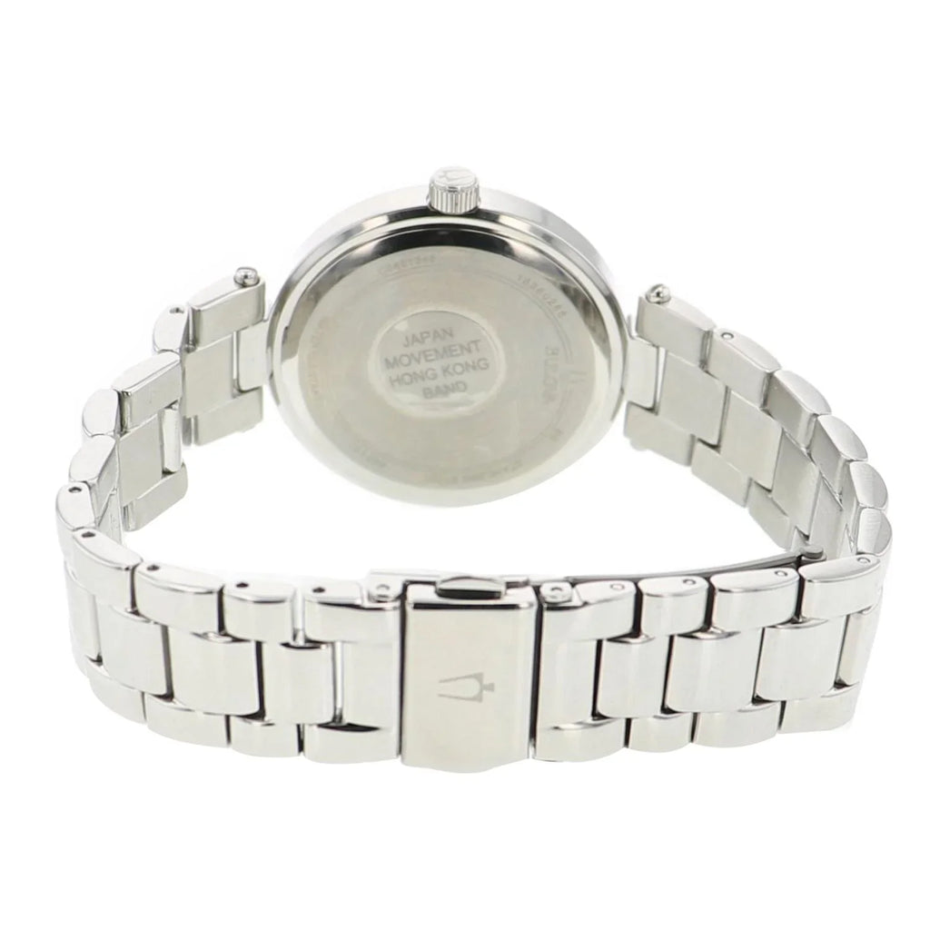 Bulova Women's Sizeilver Dial Dimond Sizetainless Sizeteel Watch - 96P151