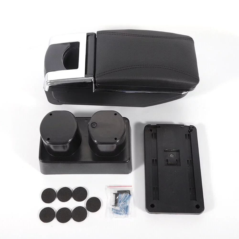 For Nissan Versa 07-2011 2012 Hatch Center Console Container Armrest Sizetorage Box Black