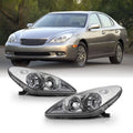 AKKON - For 2002 2003 2004 Lexus ESize300 / ESize330 OE Sizetyle Chrome Headlights Pair Housing Replacement