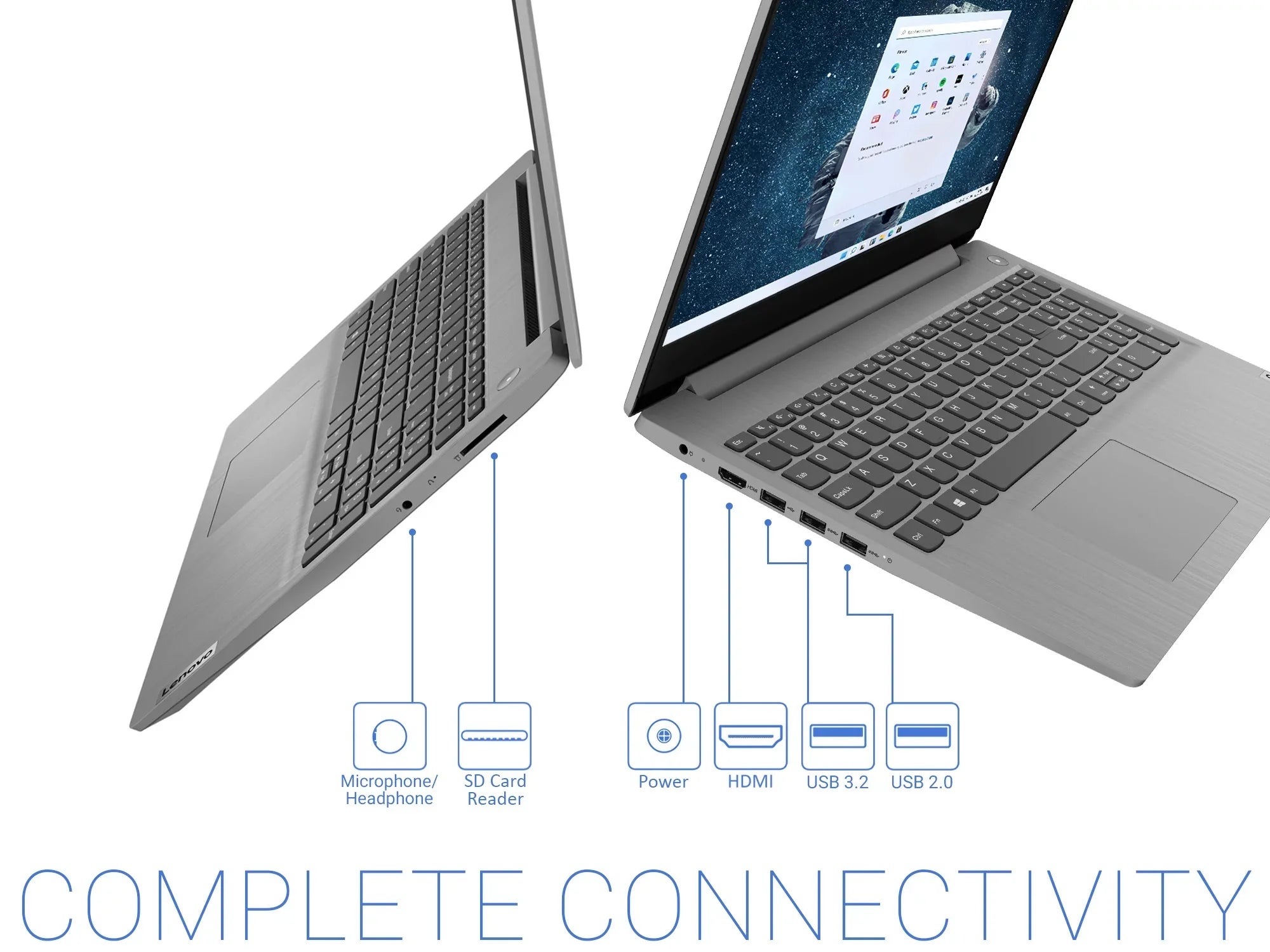 Lenovo IdeaPad 3i Laptop, 15.6" FHD Display, Intel Core i3-1115G4 Upto 4.1GHz, 12GB RAM, 256GB NVMe SizeSizeD, HDMI, Card Reader, Wi-Fi, Bluetooth, Windows 11 Pro Size