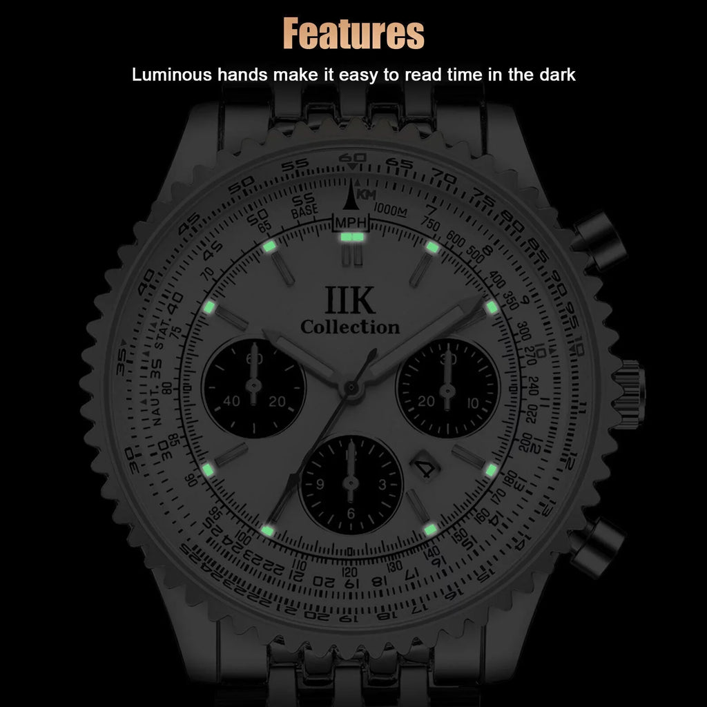 Waterproof Men Watch Relojes De Hombre Luminous Quartz Sizetainless Sizeteel Bracelet