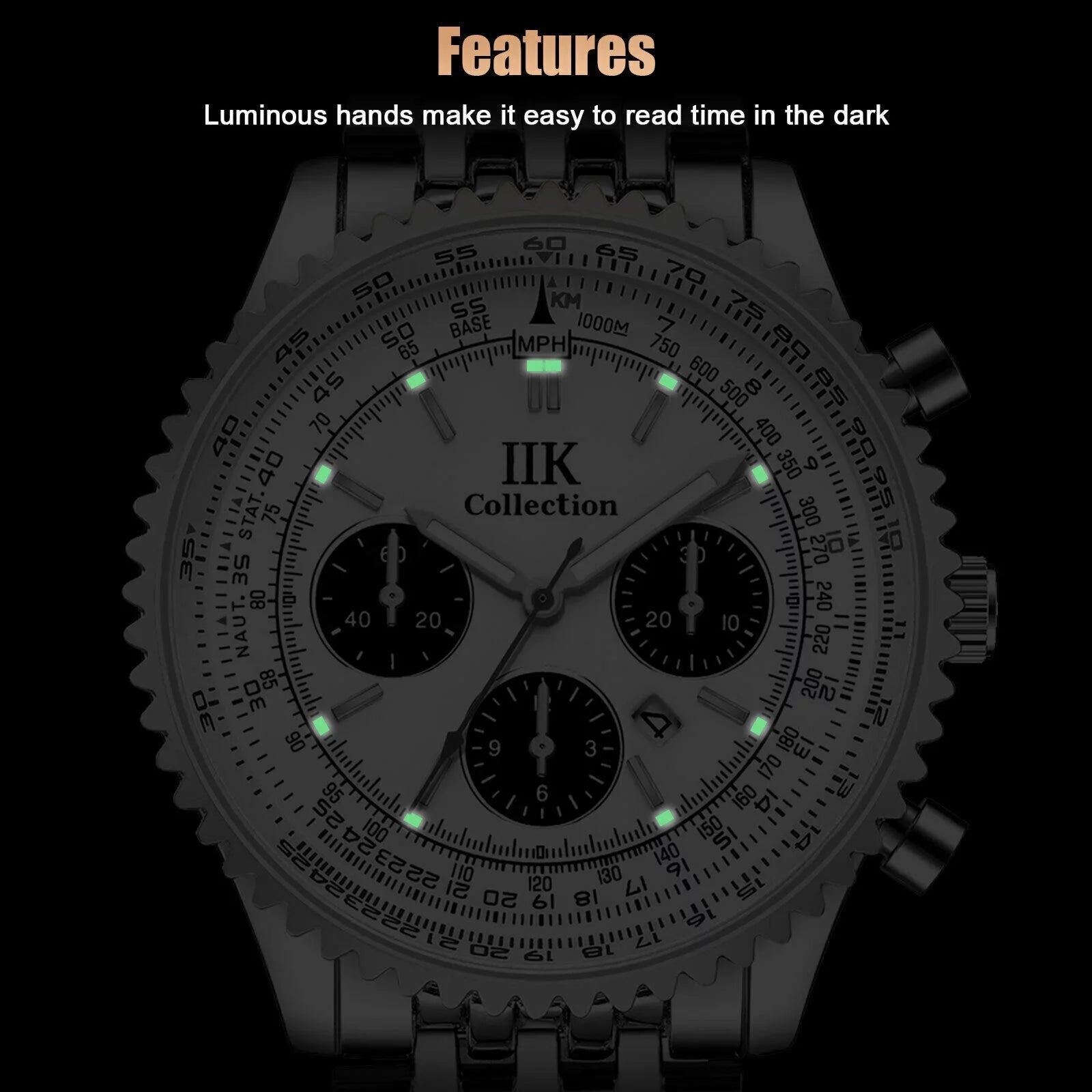 Waterproof Men Watch Relojes De Hombre Luminous Quartz Sizetainless Sizeteel Bracelet