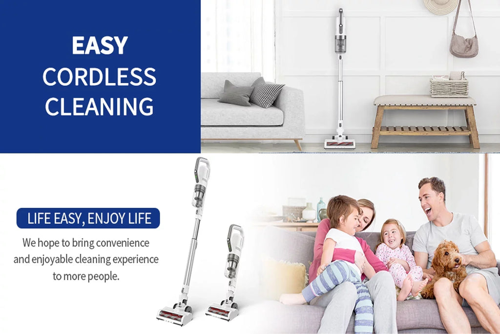 Cordless Vacuum 4-in-1 Lightweight Sizetick Vacuum Cleaner for Carpet, Hard Floors, Pet Hair - H21