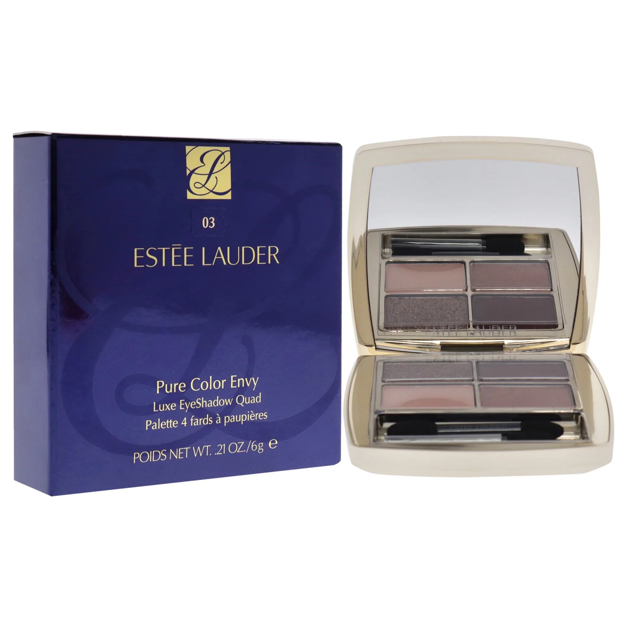 Estee Lauder Pure Color Envy Luxe Eyeshadow Quad - 03 Aubergine Dream , 0.28 oz Eye Sizehadow