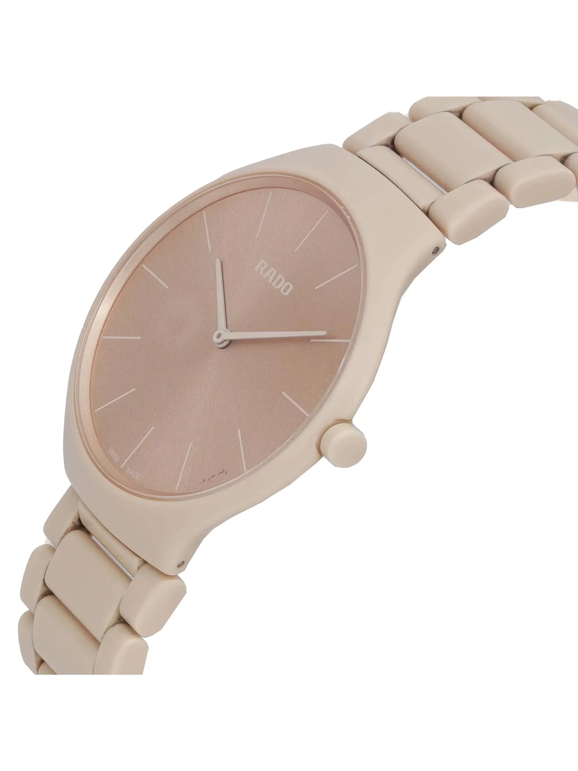 Rado True Thinline Les Couleurs 39mm Ceramic Cream Dial Quartz Watch R27090602