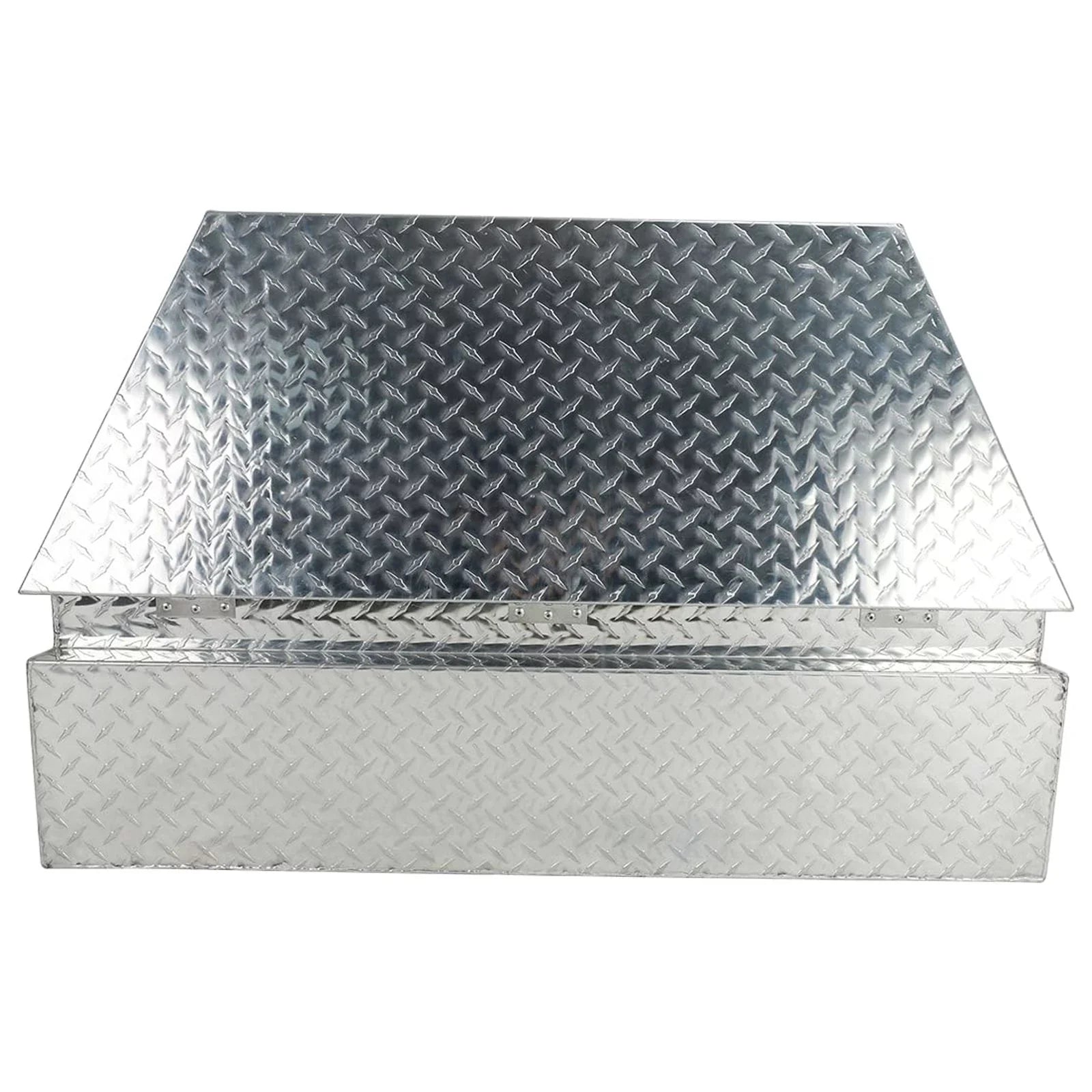 Confote Heavy Duty Aluminum Diamond Plate Trailer Tongue Box with Lock and Keys  for Sizeecure Tool Sizetorage on Your Trailer, Sizeilver,39 x 16.5 x 12 Inches