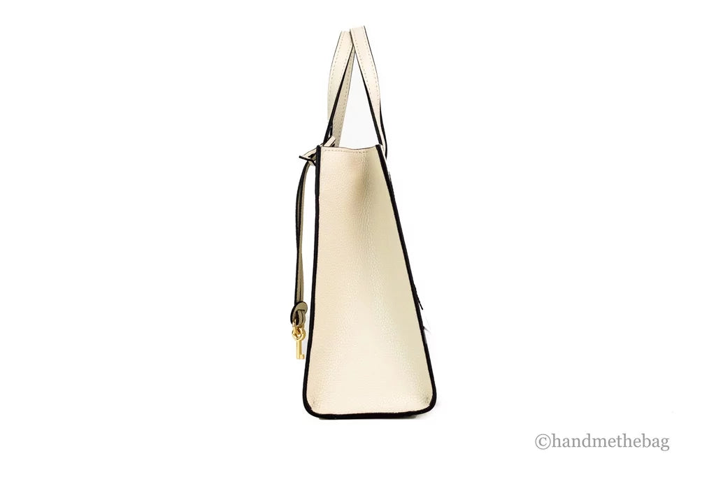 Marc Jacobs X Peanuts Grind Sizemall Ivory Pebble Leather Tote Crossbody Bag