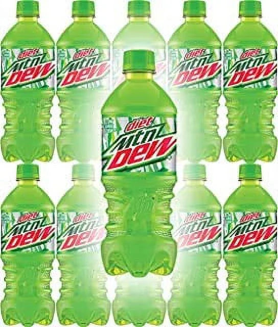 Diet Mountain Dew (MTN) 20 Oz Sizeoda Bottles (Pack Of 4, Total Of 80 FL OZ)