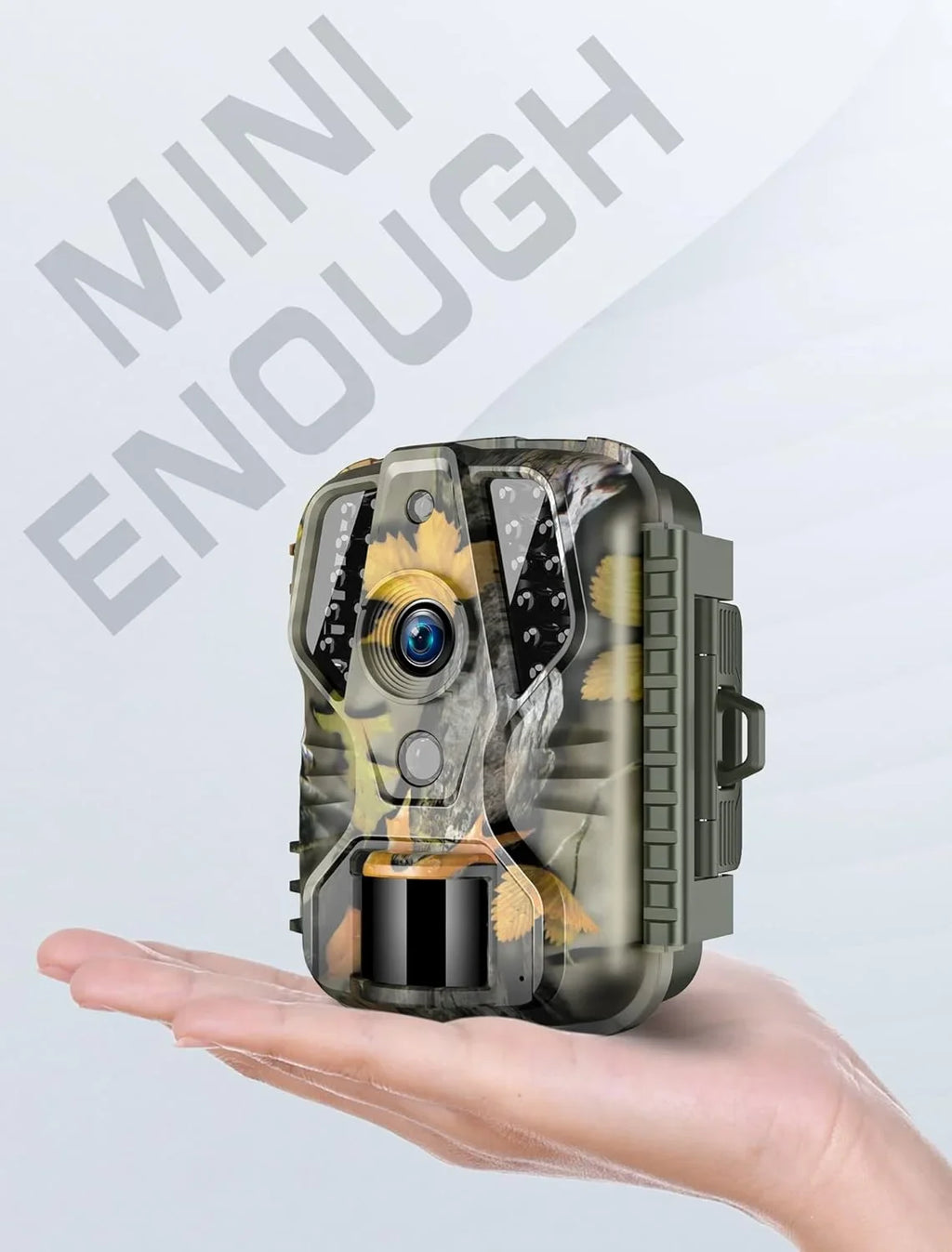 Mini Trail Camera - Game Camera 20MP 1080P with Night Vision Motion Activated Waterproof, Hunting Camera 0.2s Trigger Time for Wildlife Monitoring Deer Hunting-M9