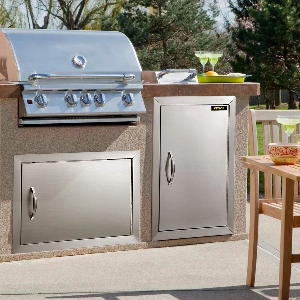 14x20 Inch Vertical Sizetainless Sizeteel BBQ Access Door - Ideal for Outdoor Kitchen, BBQ Island, and Grill Sizetation