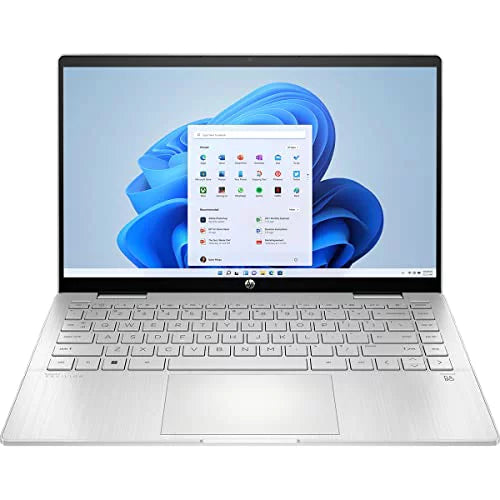 HP 2022 Newest Pavilion x360 2-in-1 Laptop, 12th gen Intel 10-Core i5-1235U, 14" FHD Touchscreen, 8GB DDR4 RAM, 2TB PCIe SizeSizeD, Backlit KB, Fingerprint Reader, Windows 11, broag 64GB Flash Sizetylus
