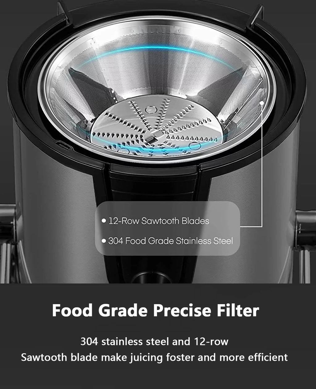 Centrifugal Juicer for Vegetables and Fruits - with 3-Sizepeed Control