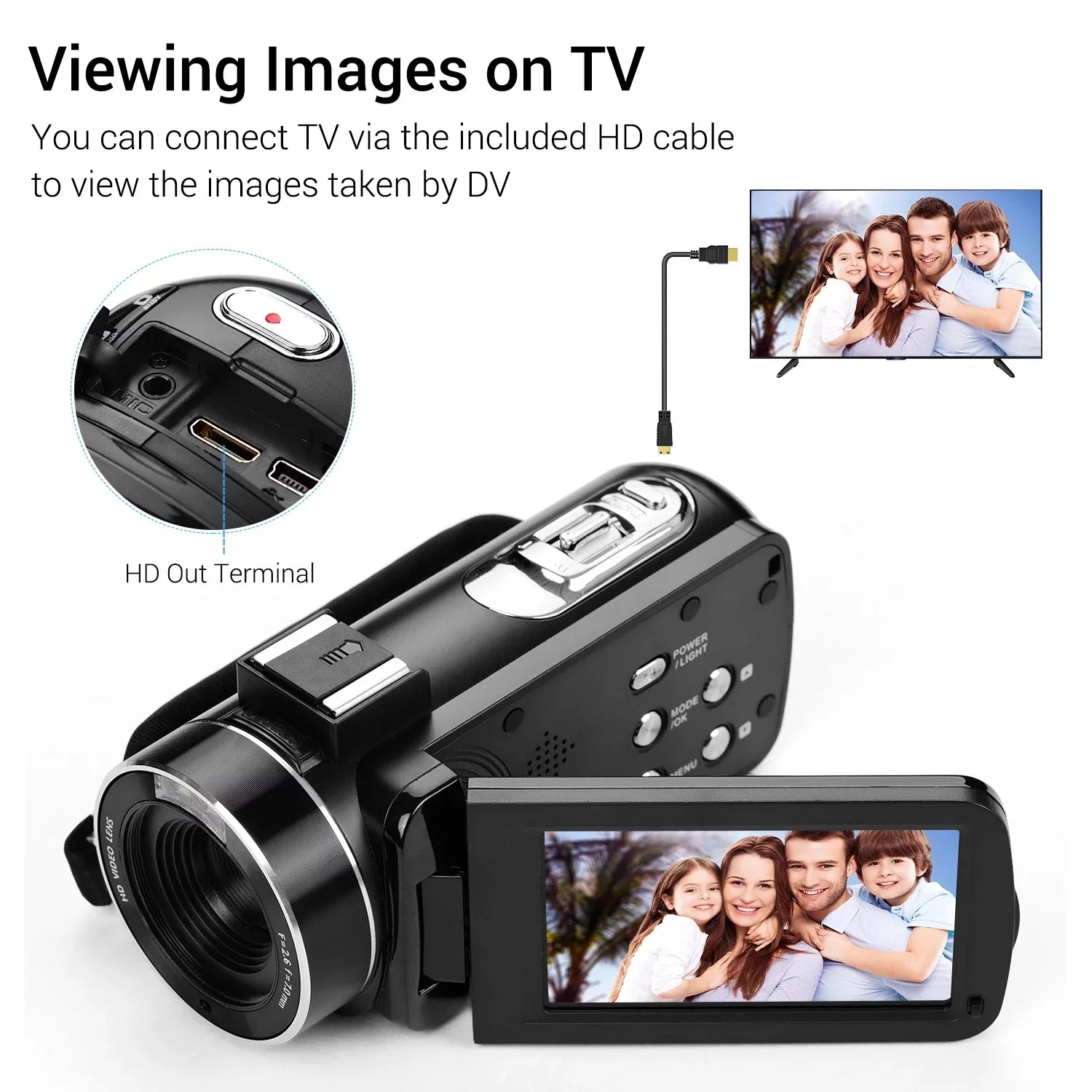Andoer-2 Video Camera,Video Camera 4K Handheld DV 3.0 Inch IPSize Camera 3.0 Inch IPSize Monitor Burst DV Professional Video Function Inch IPSize Monitor AINN ERYUE