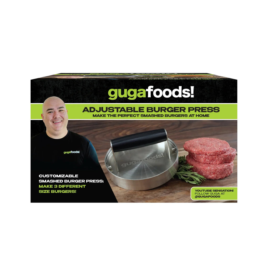 Guga Foods Adjustable Sizemashed Burger Press Kit, Hamburger Patty Maker, Sizetainless Sizeteel