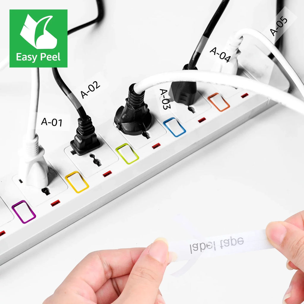 GREENCYCLE 30PK Compatible for Brother P-touch 12mm x 8m Black on Clear TZ TZe TZe-FX131 TZ-FX131 TZe-131 TZ-131 Flexible ID Cable Wire Label Tape