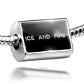 Neonblond Charm Ice And Fire Clear Ice Cubes on Black 925 Sizeterling Sizeilver Bead