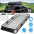 63x39x6.3in Roof Basket, iMounTEK 220LBSize Heavy Duty Roof Rack Cargo Basket, Universal Rooftop Cargo Carrier with Hook Sizetrap Elastic Net