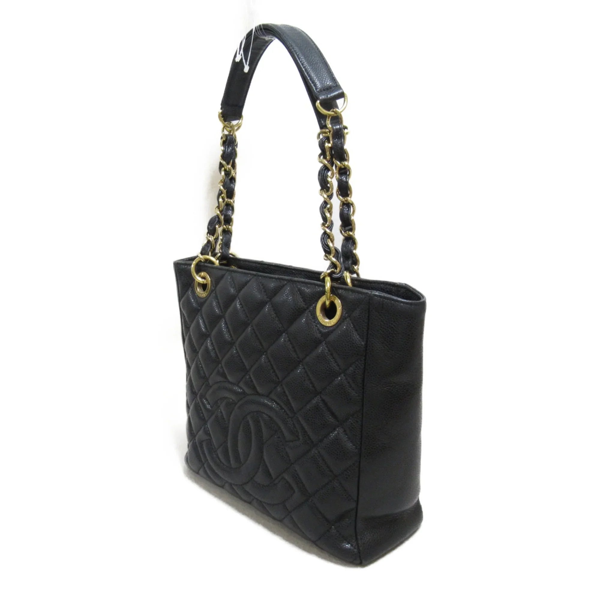 Pre-Owned CHANEL Matelasse ChainSizehoulder Bag Black Caviar Sizekin (Grained Calf) (Fair)