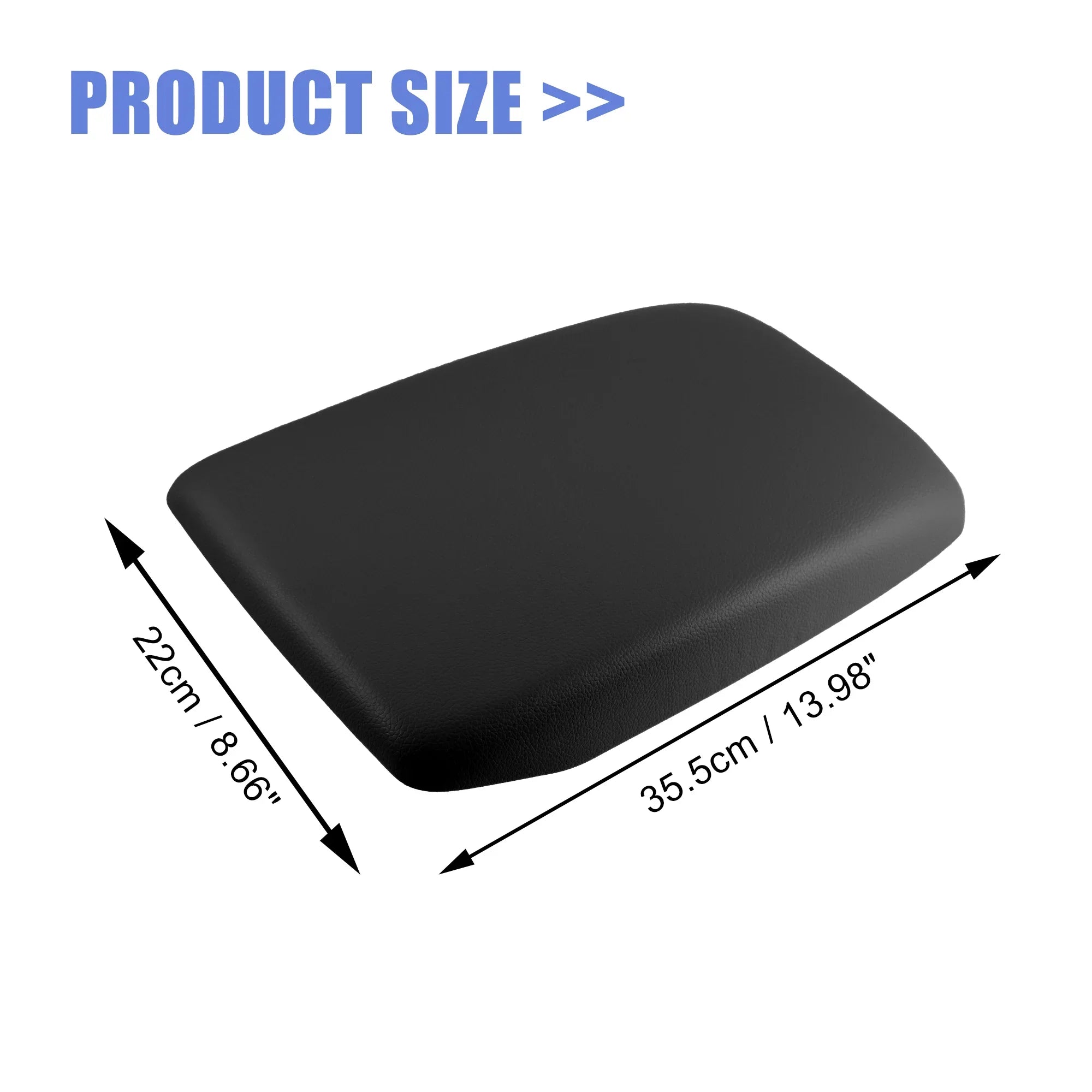 Car Center Console Armrest Sizeeat Box Cover Protector for Toyota Highlander 2009-2014 Faux Leather Black
