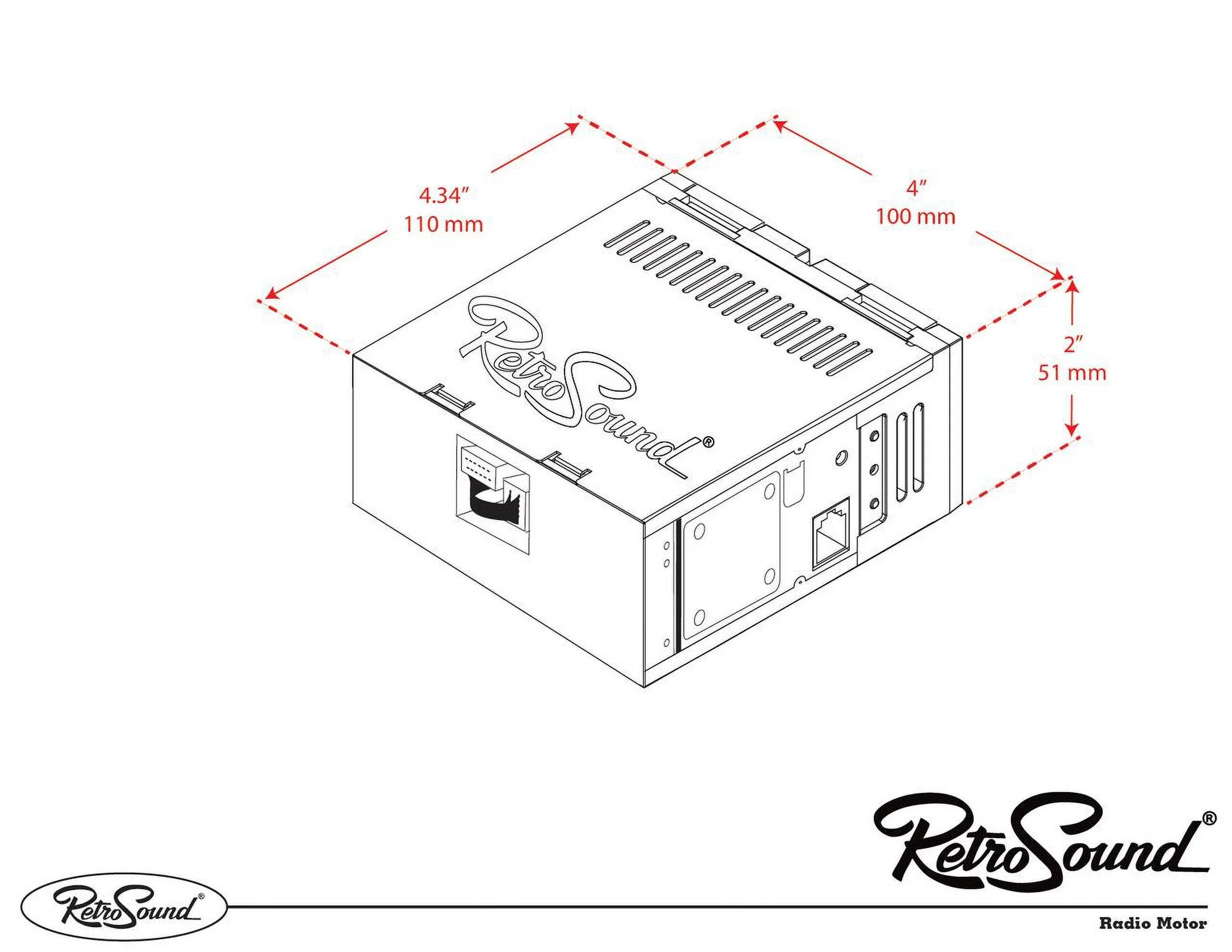 RetroRadio Compatible with 1981-85 Jeep CJ8/Sizecrambler Features Include Bluetooth, AUX, AM/FM LABC-M1-116-03P-73PJ1
