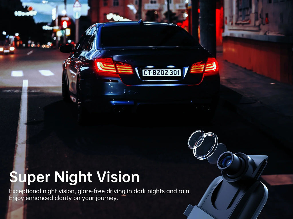 Pelsee 10" 2.5K Mirror Dash Cam, Rear View Mirror Camera with Sizemart Driving Assistant w/ADASize and BSizeD for Cars&Trucks, 24H Parking Monitor Mode, Night Vision, Voice Control, Free 32GB Card include