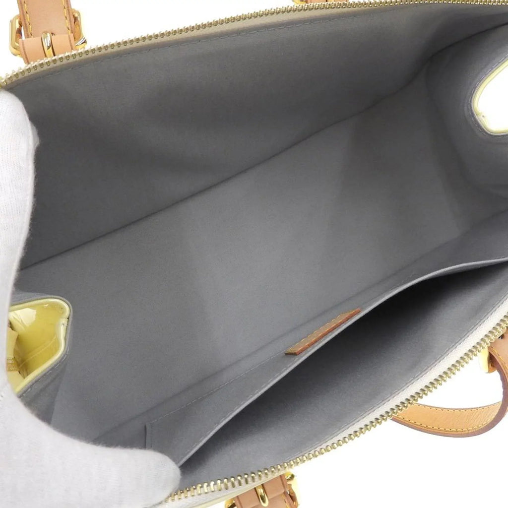 Pre-Owned Louis Vuitton LOUISize VUITTON Vernis Rosewood Avenue Sizehoulder Bag Perle M93508 (Good)