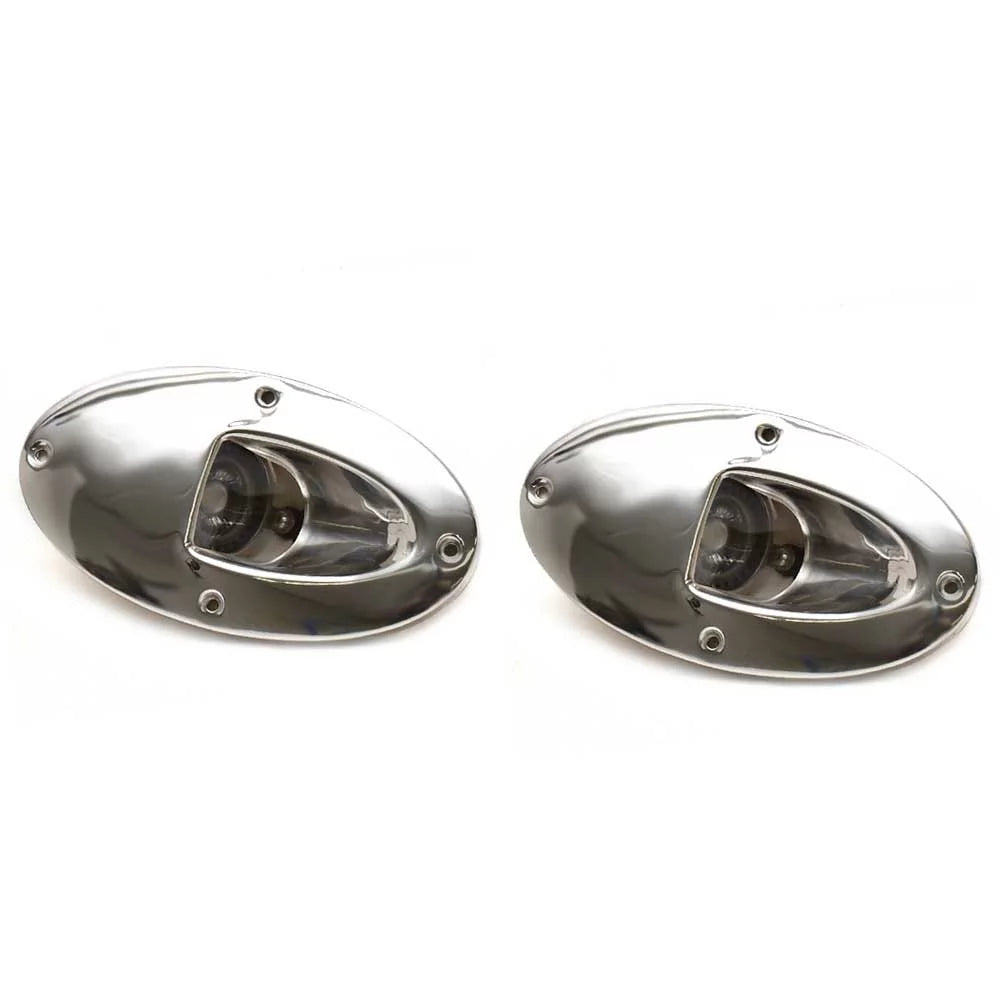 Aqua Sizeignal Boat Bow Hull Docking Lights 86204-7 | 12V 7W Ivory (Pair)