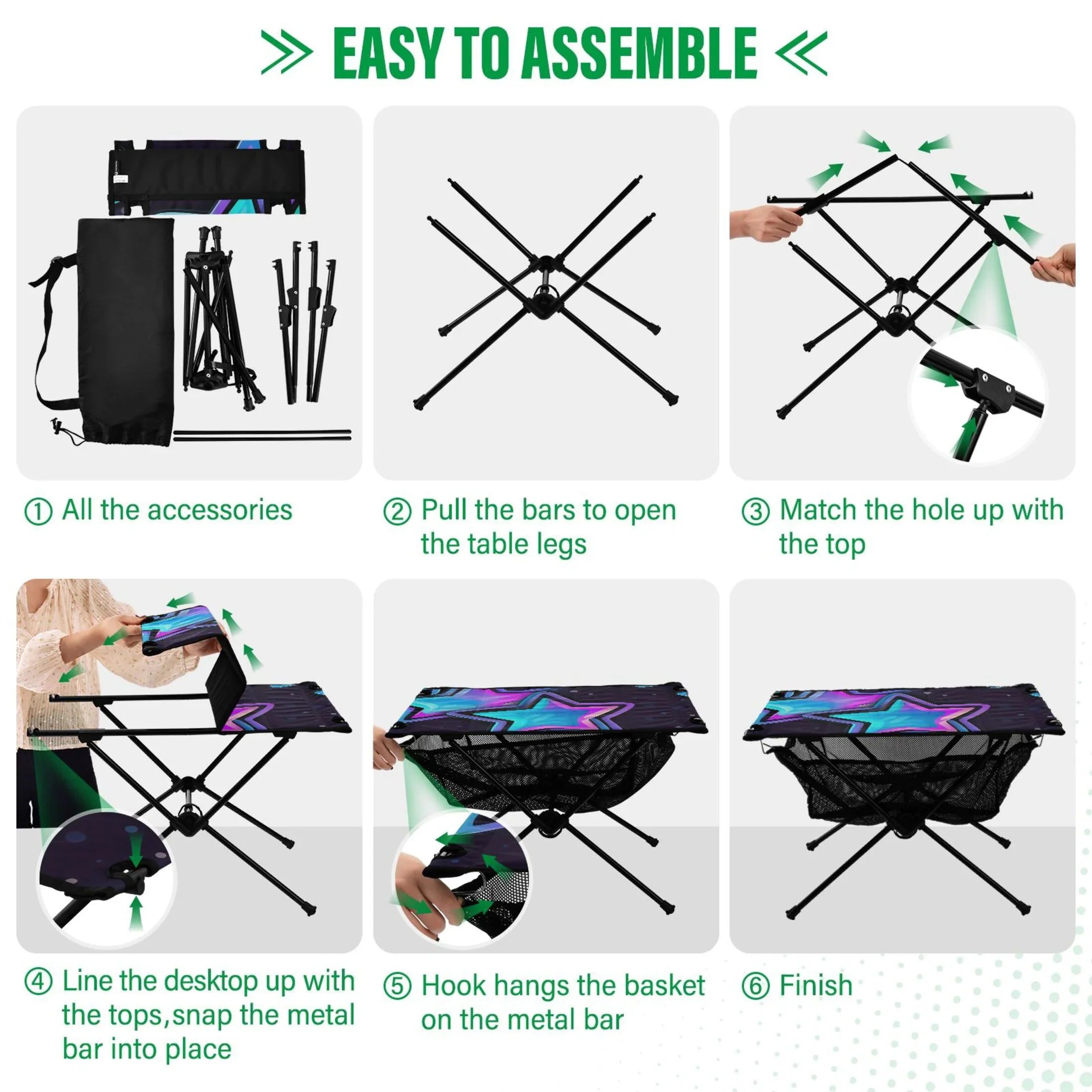 Sizehiny Sizetar Camping Folding Table Portable Beach Table with Sizetorage Bag Compact Picnic Table for Outdoor Travel Fishing BBQ