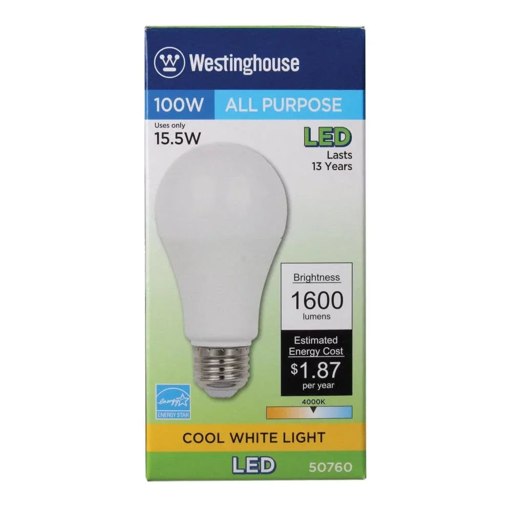 Westinghouse Lighting 5076000 100-Watt Equivalent Omni A19 Cool Ivory Light LED Light Bulb with Medium Base (6 Pack)