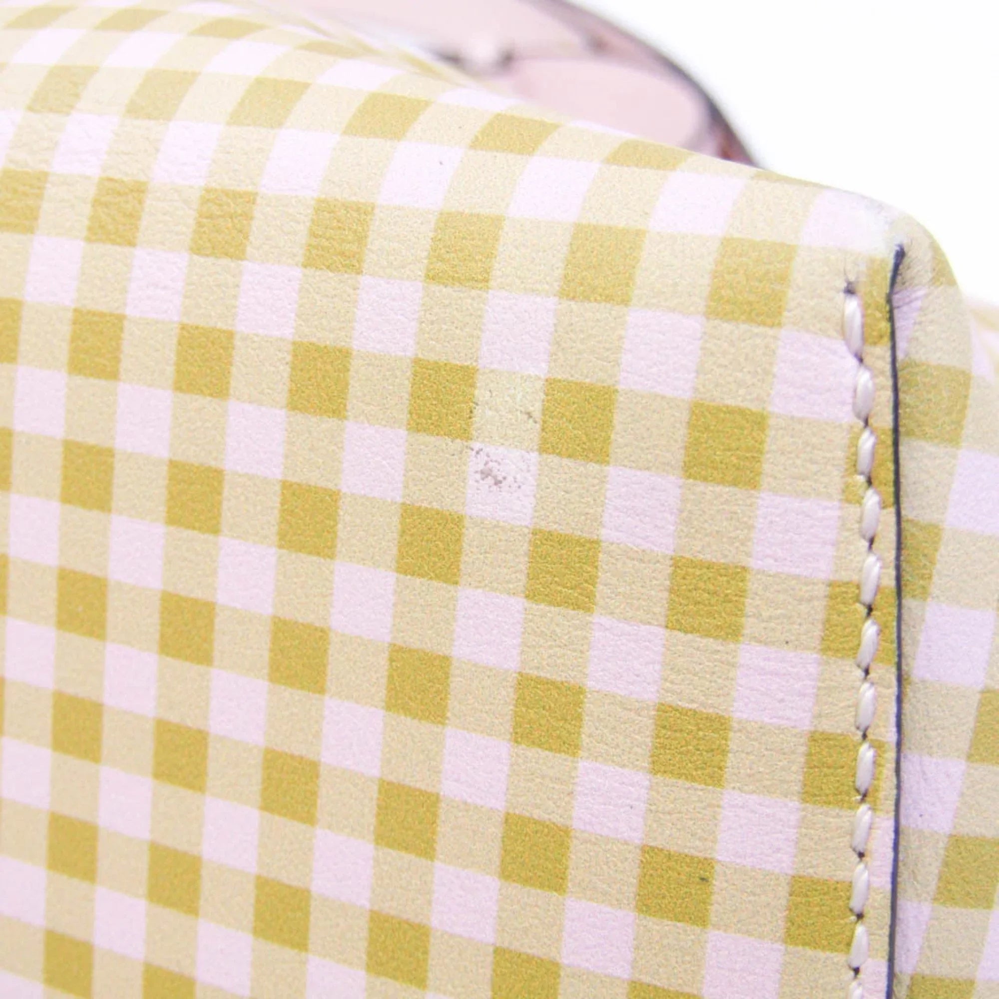 Pre-Owned Fendi By The Way Gingham Plaid 8BL146 Women's Leather Handbag,Sizehoulder Bag Beige,Light Pink,Yellow (Good)