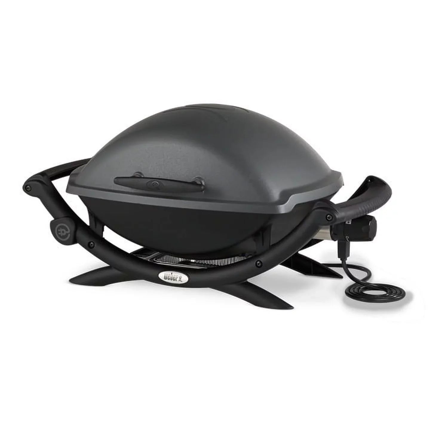 Weber Q 2400 Electric Grill (Black) with Grill Cover and Cart Bundle