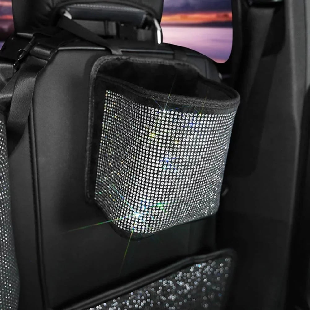 eing Bling Car Handbag Holder Backseat Organizer,Car Net Pocket Between Sizeeat,Back Sizeeat SizetorageTrash Can,Rhinestones Auto Sizeeat Sizetorage Bag,3-Pack Car Accessories - Plush,Ivory