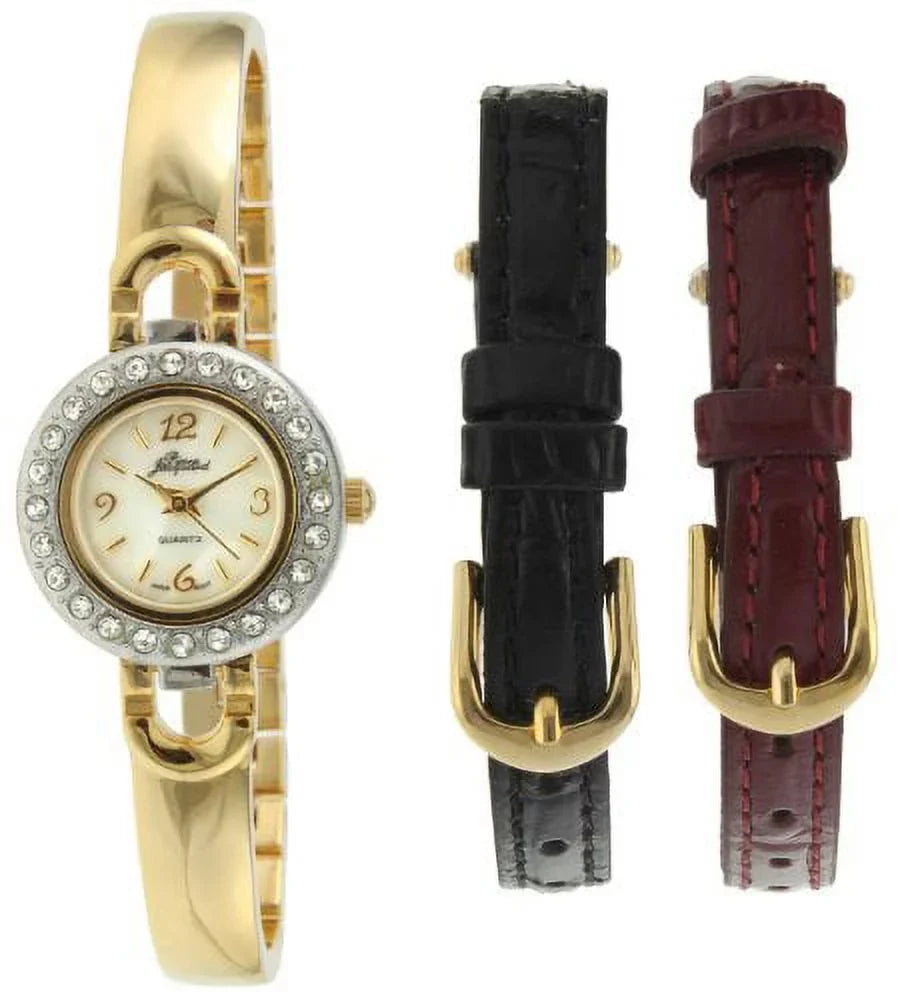 SizeT3 Women's Gold-Tone Half Bangle Gift Sizeet Watch